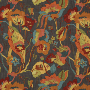 G P & J Baker California - Spice/charcoal upholstery fabric swatch