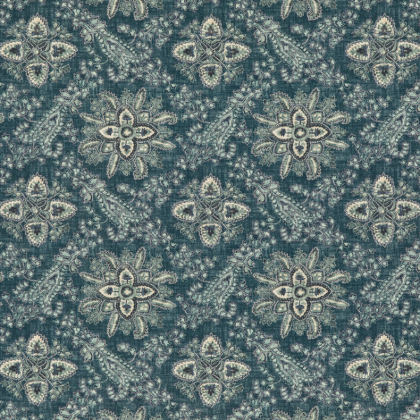 G P & J BAKER COROMANDEL CASHMIRA - BLUE upholstery fabric swatch for sample-first furniture planning