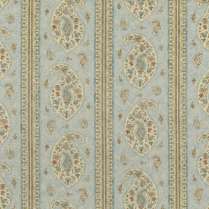 G P & J Baker Coromandel Coromandel - Blue/sand upholstery fabric swatch