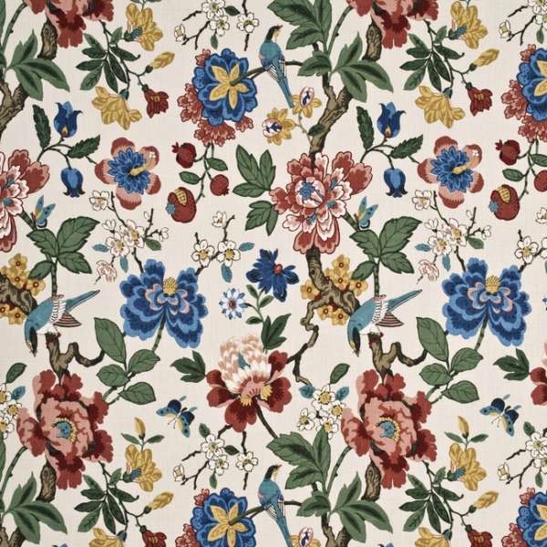 G P & J BAKER CRAYFORD PERSIAN POMEGRANATE - RED/GREEN/AQUA BP10464.1.0