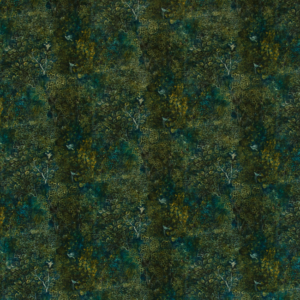 G P & J Baker East To West Persian Garden Velvet - Peacock upholstery fabric swatch