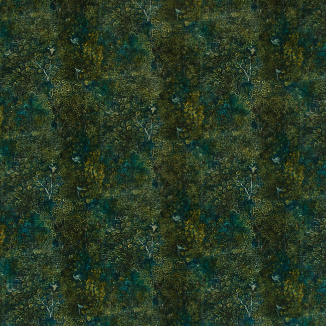 G P & J BAKER EAST TO WEST PERSIAN GARDEN VELVET - PEACOCK BP10711.1.0