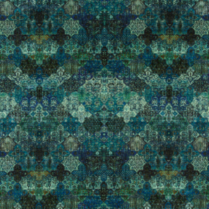 G P & J Baker East To West Sampul - Peacock upholstery fabric swatch