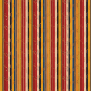 G P & J Baker X Kit Kemp Jogalong - Red/ochre upholstery fabric swatch