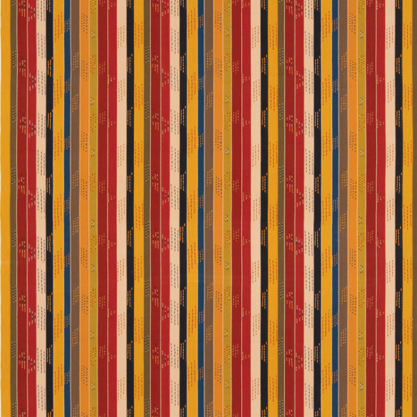G P & J BAKER G P & J BAKER X KIT KEMP JOGALONG - RED/OCHRE upholstery fabric swatch for sample-first furniture planning