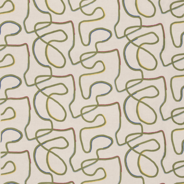 G P & J BAKER G P & J BAKER X KIT KEMP RING ROAD - SAGE upholstery fabric swatch for sample-first furniture planning