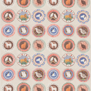 G P & J Baker X Kit Kemp Robina's Dinner Party - Jewel upholstery fabric swatch
