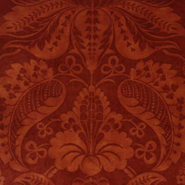 G P & J BAKER HENLEY DAMASK - RED upholstery fabric swatch for sample-first furniture planning