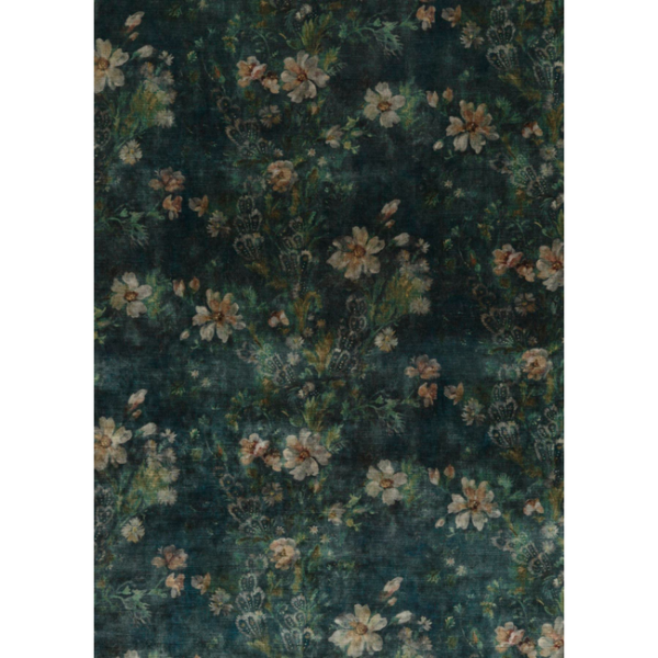 G P & J BAKER HISTORIC ROYAL PALACES QUEEN'S GARDEN VELVET - JADE upholstery fabric swatch for sample-first furniture planning