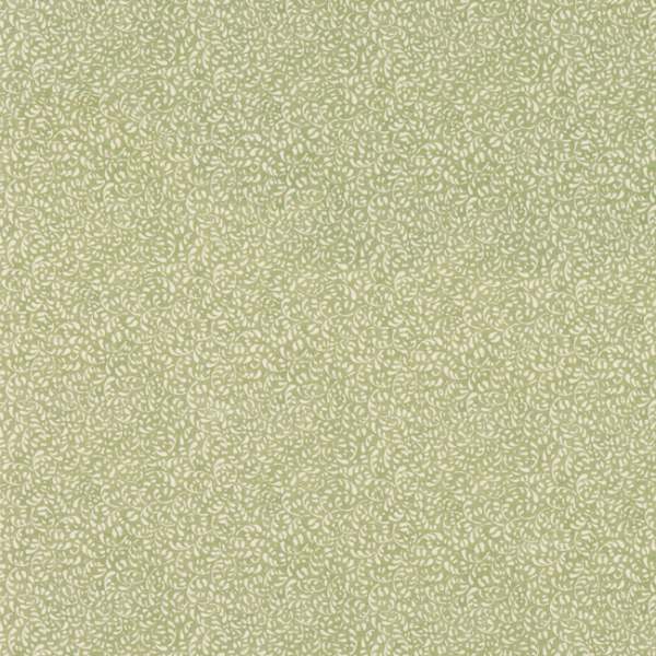 G P & J BAKER HOUSE SMALL PRINTS TANSY - GREEN upholstery fabric swatch for sample-first furniture planning