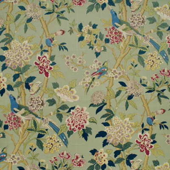 G P & J BAKER HYDRANGEA BIRD - AQUA/ROSE BP10148.3.0