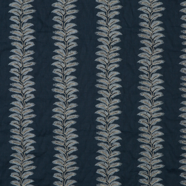 G P & J BAKER LANGDALE BRADBOURNE - INDIGO upholstery fabric swatch for sample-first furniture planning