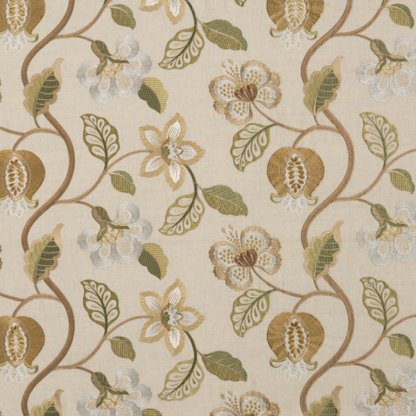 G P & J BAKER LANGDALE ELVASTON - WILLOW upholstery fabric swatch for sample-first furniture planning