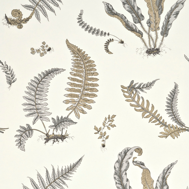 G P & J BAKER LARKHILL FERNS - DOVE GREY/SILVER BW45044.4.0