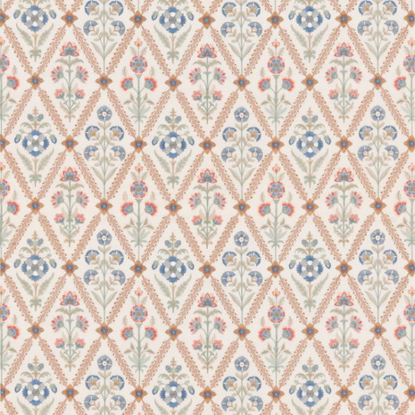 G P & J BAKER ORIGINAL BRANTWOOD FABRIC PERRYCROFT - CORAL upholstery fabric swatch for sample-first furniture planning