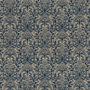 G P & J Baker Originals V Fritillerie - Indigo upholstery fabric swatch