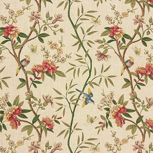 G P & J BAKER PERANDOR PEONY & BLOSSOM - SAGE/BEIGE R1368.2.0