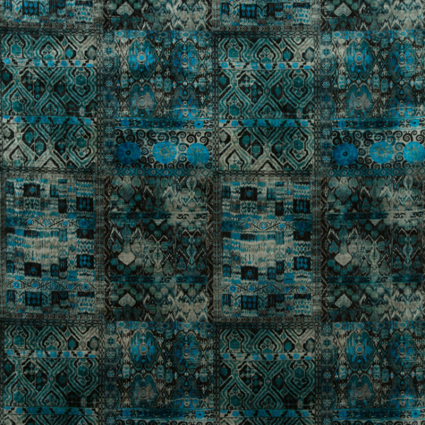 G P & J BAKER RIO VELVETS RIO - INDIGO upholstery fabric swatch for sample-first furniture planning