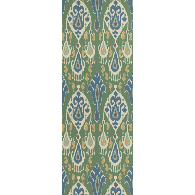G P & J BAKER SIGNATURE II WALLPAPERS IKAT BOKHARA - EMERALD BW45090.3.0