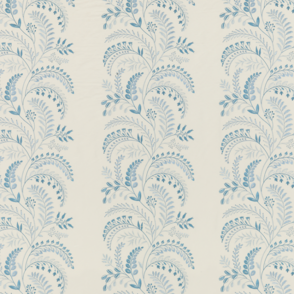 G P & J BAKER SIGNATURE PRINTS PENNINGTON - SOFT BLUE upholstery fabric swatch for sample-first furniture planning