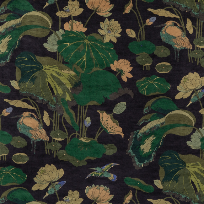 G P & J BAKER SIGNATURE VELVETS NYMPHEUS VELVET - INDIGO BP10814.1.0