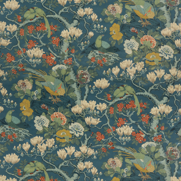 G P & J BAKER SIGNATURE VELVETS ROCKBIRD VELVET - TEAL upholstery fabric swatch for sample-first furniture planning