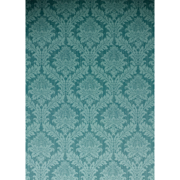 G P & J BAKER SIMPLY DAMASK LYDFORD DAMASK - TEAL upholstery fabric swatch for sample-first furniture planning