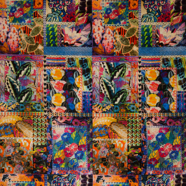 G P & J Baker BARCELONA - MULTI upholstery fabric swatch for sample-first furniture planning