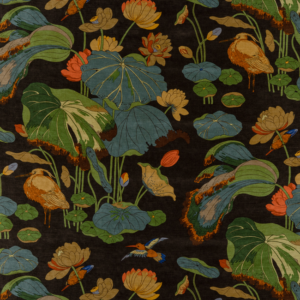 G P & J Baker Nympheus Velvet - Charcoal upholstery fabric swatch