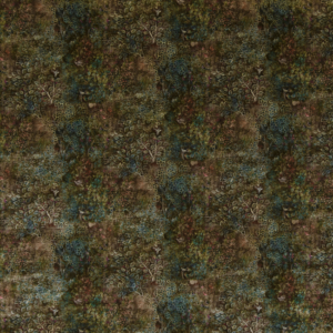 G P & J Baker Persian Garden Velvet - Teal/Spice upholstery fabric swatch