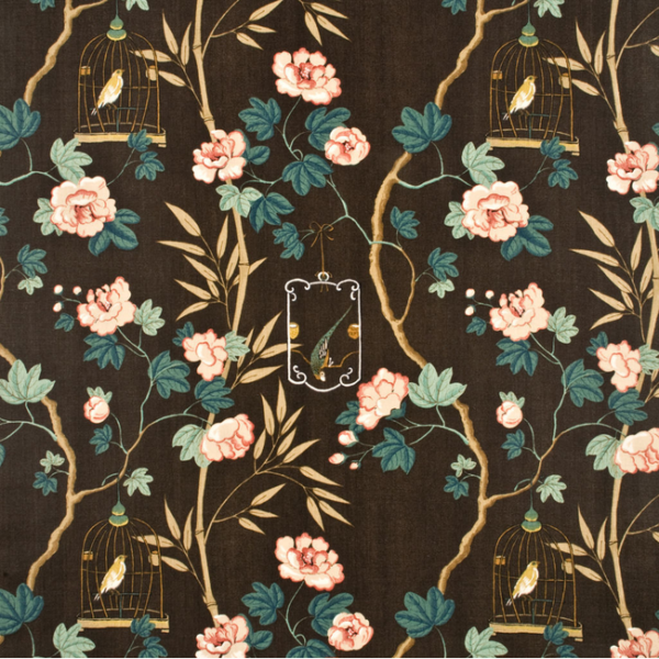 G P & J Baker SONGBIRD - CHARCOAL upholstery fabric swatch for sample-first furniture planning