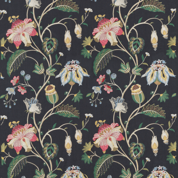G P & J Baker THERAPIA - INDIGO upholstery fabric swatch for sample-first furniture planning
