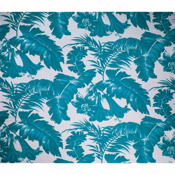 GASTON Y DANIELA AFRICALIA PLANTATION - AZUL OCEANO upholstery fabric swatch for sample-first furniture planning