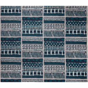 Gaston Y Daniela Africalia Suajili - Azul Petrole upholstery fabric swatch
