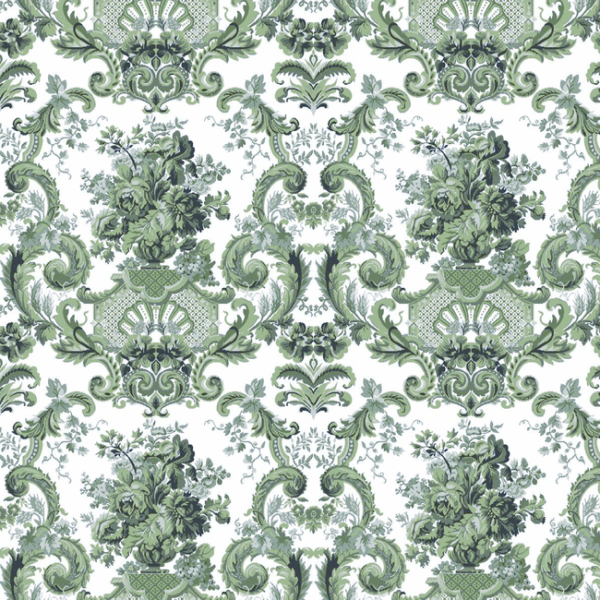 GASTON Y DANIELA GASTON Y DANIELA LORENZO CASTILLO IV SAN ILDEFONSO - VERDE upholstery fabric swatch for sample-first furniture planning