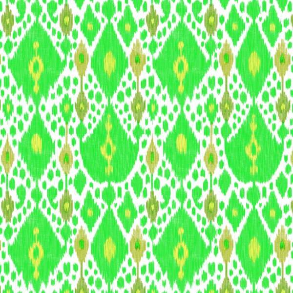 GASTON Y DANIELA IKAT - VERDE upholstery fabric swatch for sample-first furniture planning