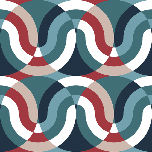 GASTON Y DANIELA JAPON KIMI - AZUL/ROJO upholstery fabric swatch for sample-first furniture planning