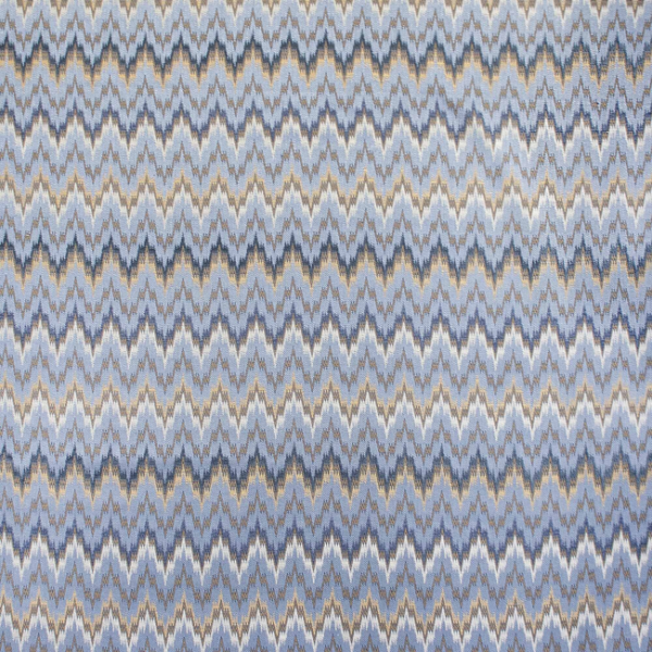 GASTON Y DANIELA LORENZO CASTILLO IX HESPERIA ALAIOR - AZUL/OCRE upholstery fabric swatch for sample-first furniture planning