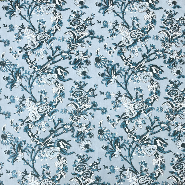 GASTON Y DANIELA LORENZO CASTILLO VI CARLOTA - AZUL upholstery fabric swatch for sample-first furniture planning