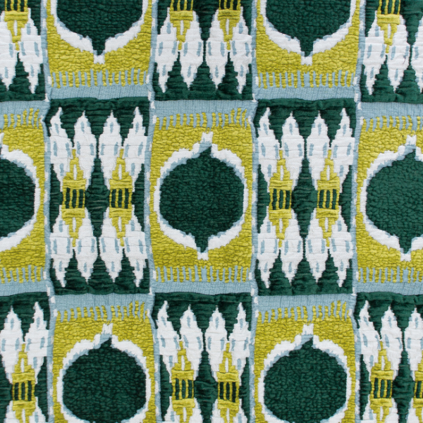GASTON Y DANIELA NUEVO MUNDO CUZCO - VERDE upholstery fabric swatch for sample-first furniture planning