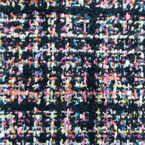 GASTON Y DANIELA NUEVO MUNDO TUCH - BLACK upholstery fabric swatch for sample-first furniture planning