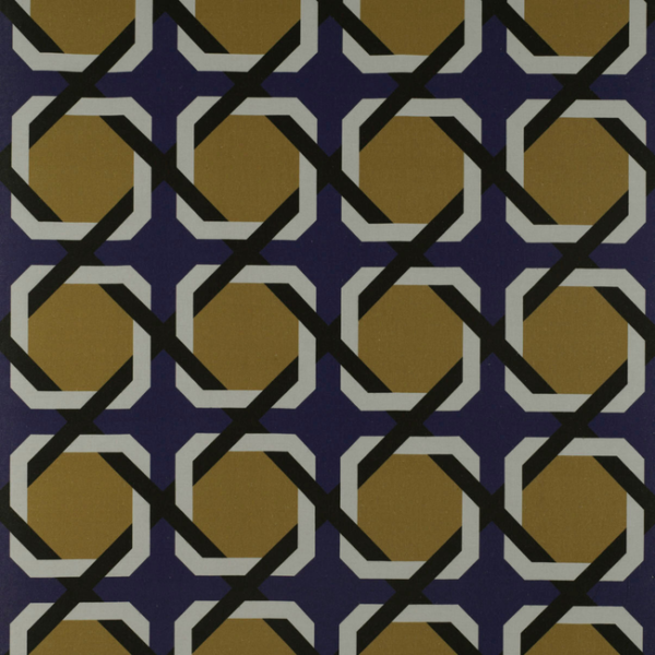 GASTON Y DANIELA TIERRAS PARIONI - AZUL/OCRE upholstery fabric swatch for sample-first furniture planning
