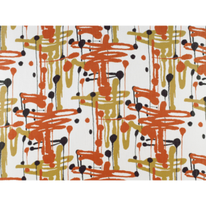Gaston Y Daniela Uptown Pensacola - Naranja/onyx upholstery fabric swatch