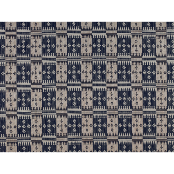 GASTON Y DANIELA UPTOWN SANTA FE - AZUL MAR/GRIS upholstery fabric swatch for sample-first furniture planning
