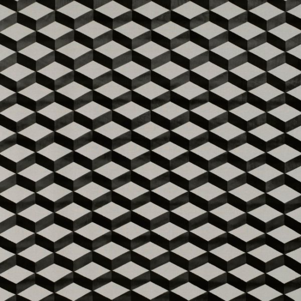 Gaston Y Daniela LIVORNO - BLANCO/ONYX upholstery fabric swatch for sample-first furniture planning