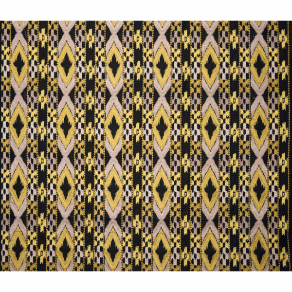 Gaston Y Daniela QUEEN - BLK/AMARILLO upholstery fabric swatch for sample-first furniture planning