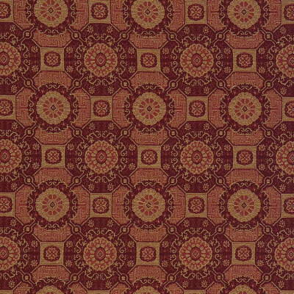 KRAVET BASICS ASIANTILE - SCARLET upholstery fabric swatch for sample-first furniture planning