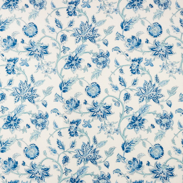 KRAVET BASICS CEYLON TIRU VINE - CORNFLOWER upholstery fabric swatch for sample-first furniture planning