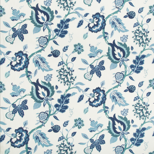 KRAVET BASICS FOLKWAY - AZURE upholstery fabric swatch for sample-first furniture planning