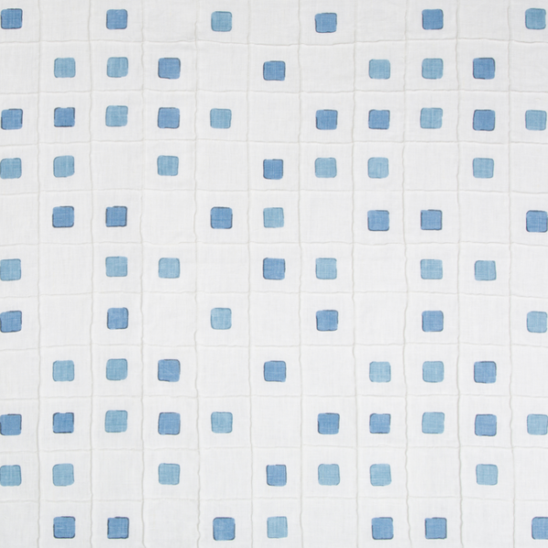 KRAVET BASICS JEFFREY ALAN MARKS OCEANVIEW GRIDWORK - OCEAN upholstery fabric swatch for sample-first furniture planning